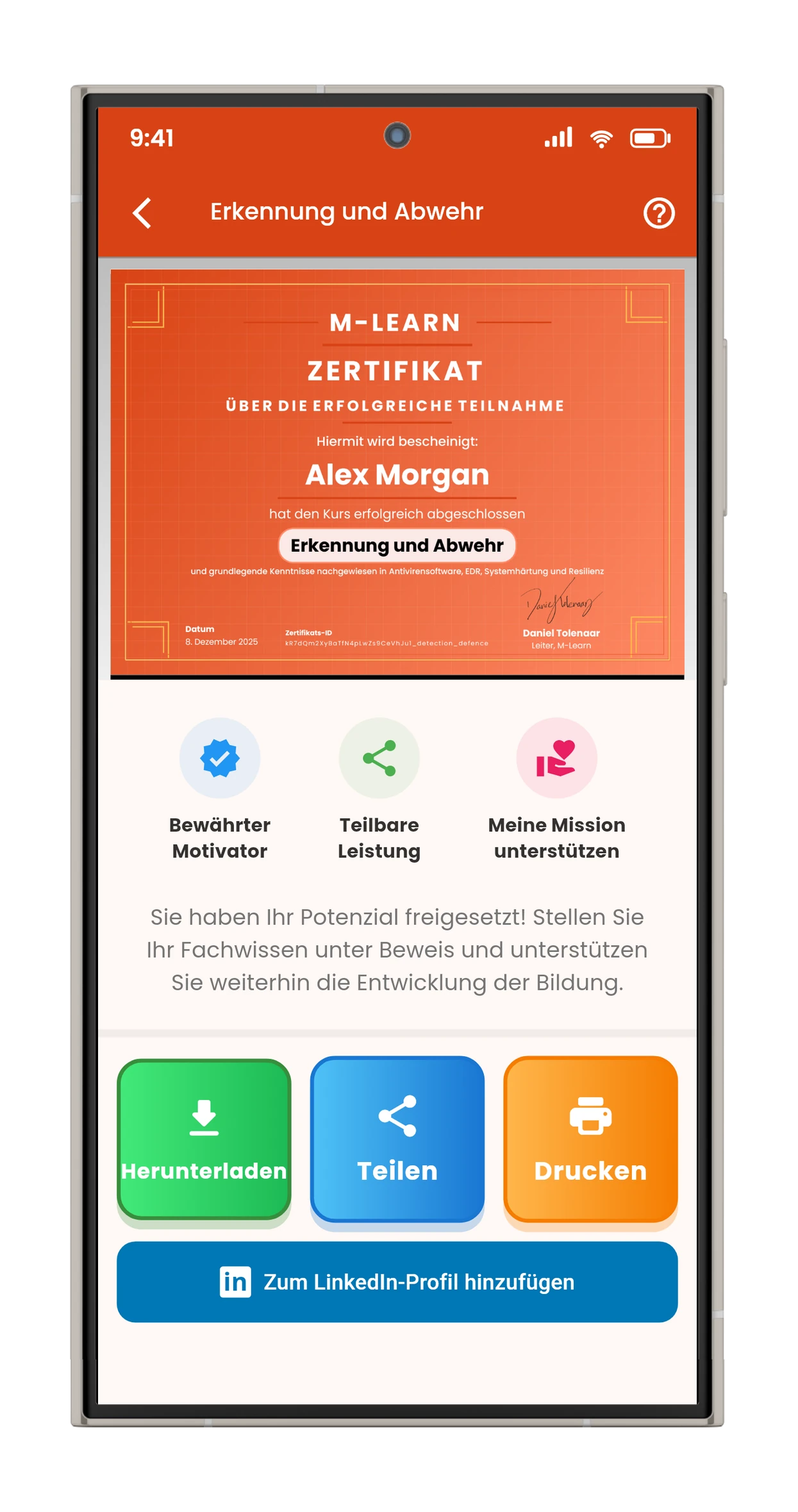 Zertifikat
