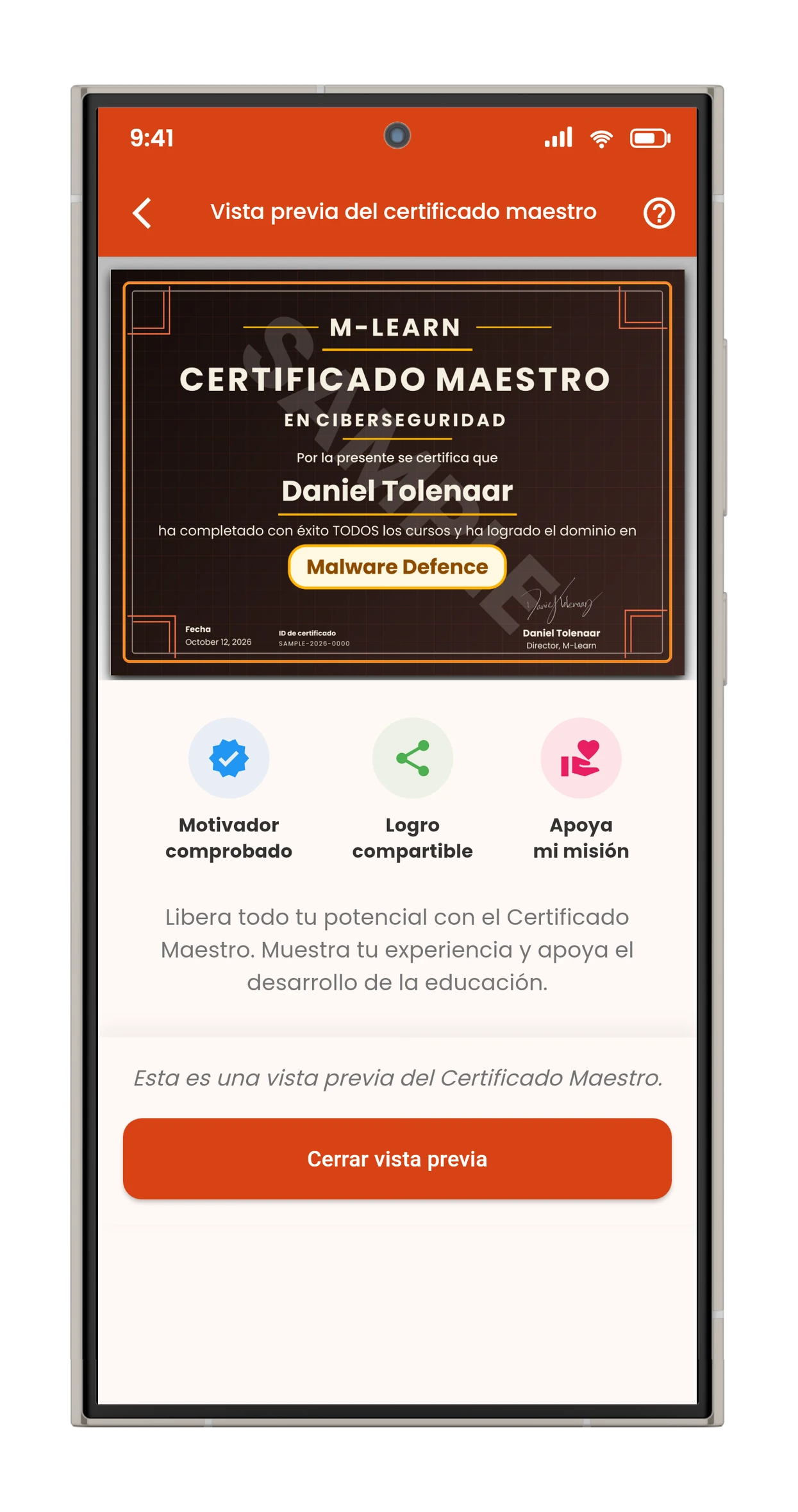 Cert. Maestro