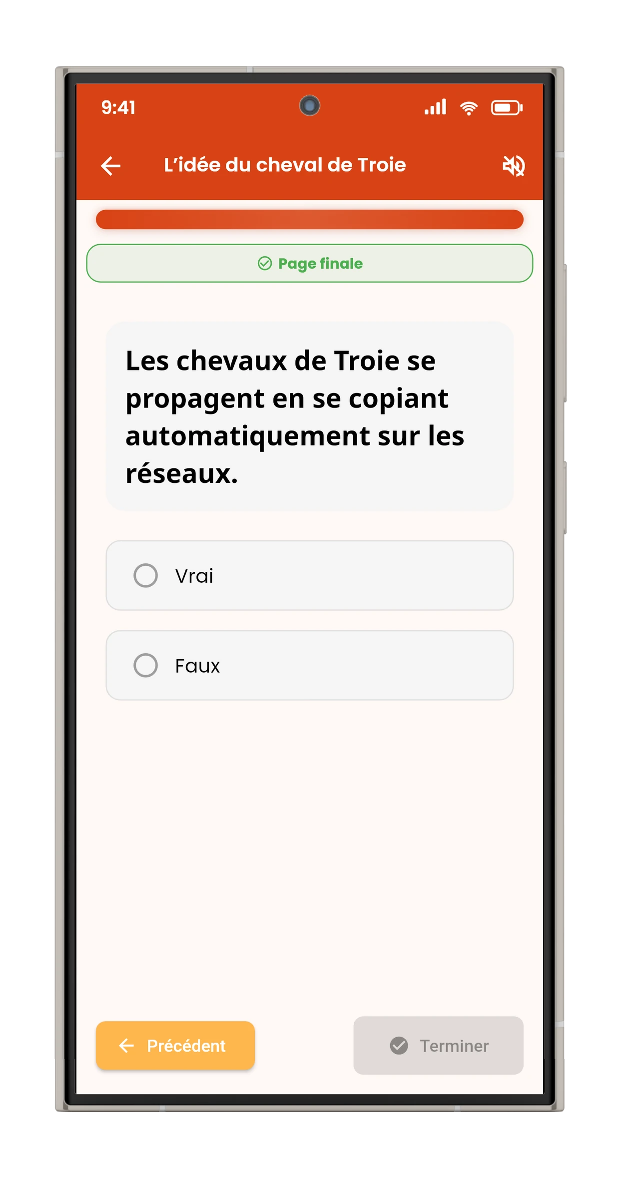 Vrai ou faux