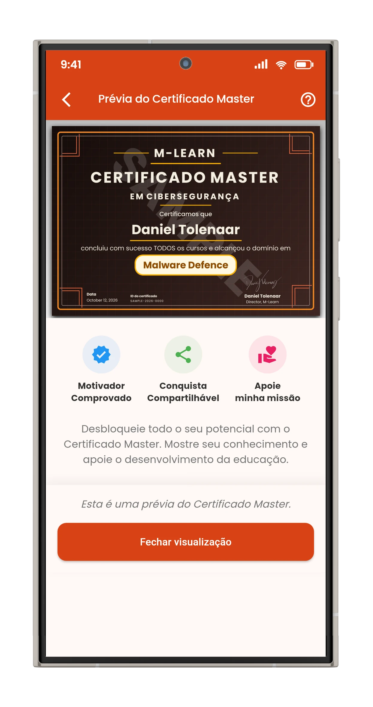 Cert. Master