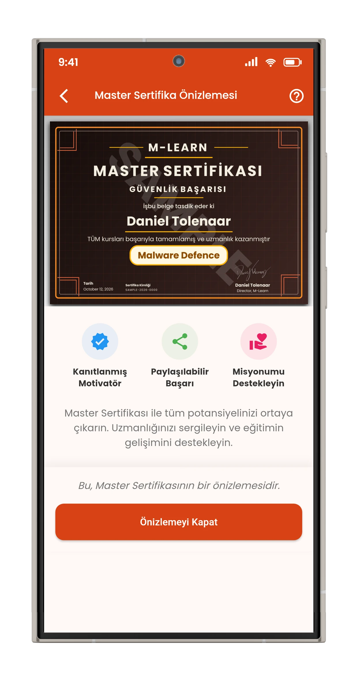 Master Sert.