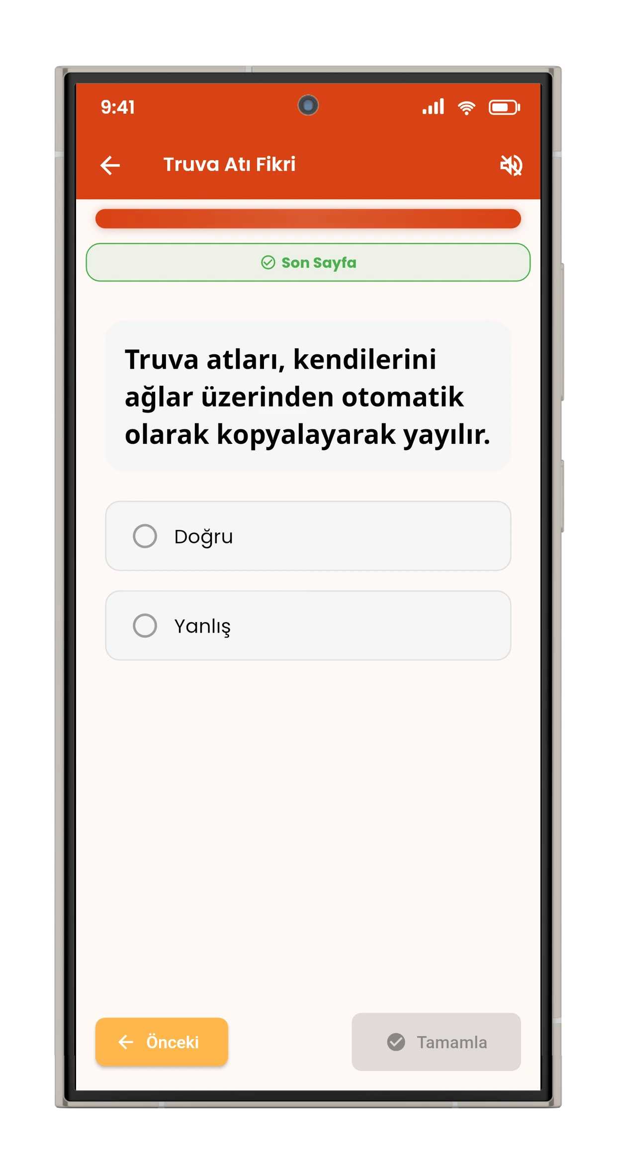 Doğru/yanlış